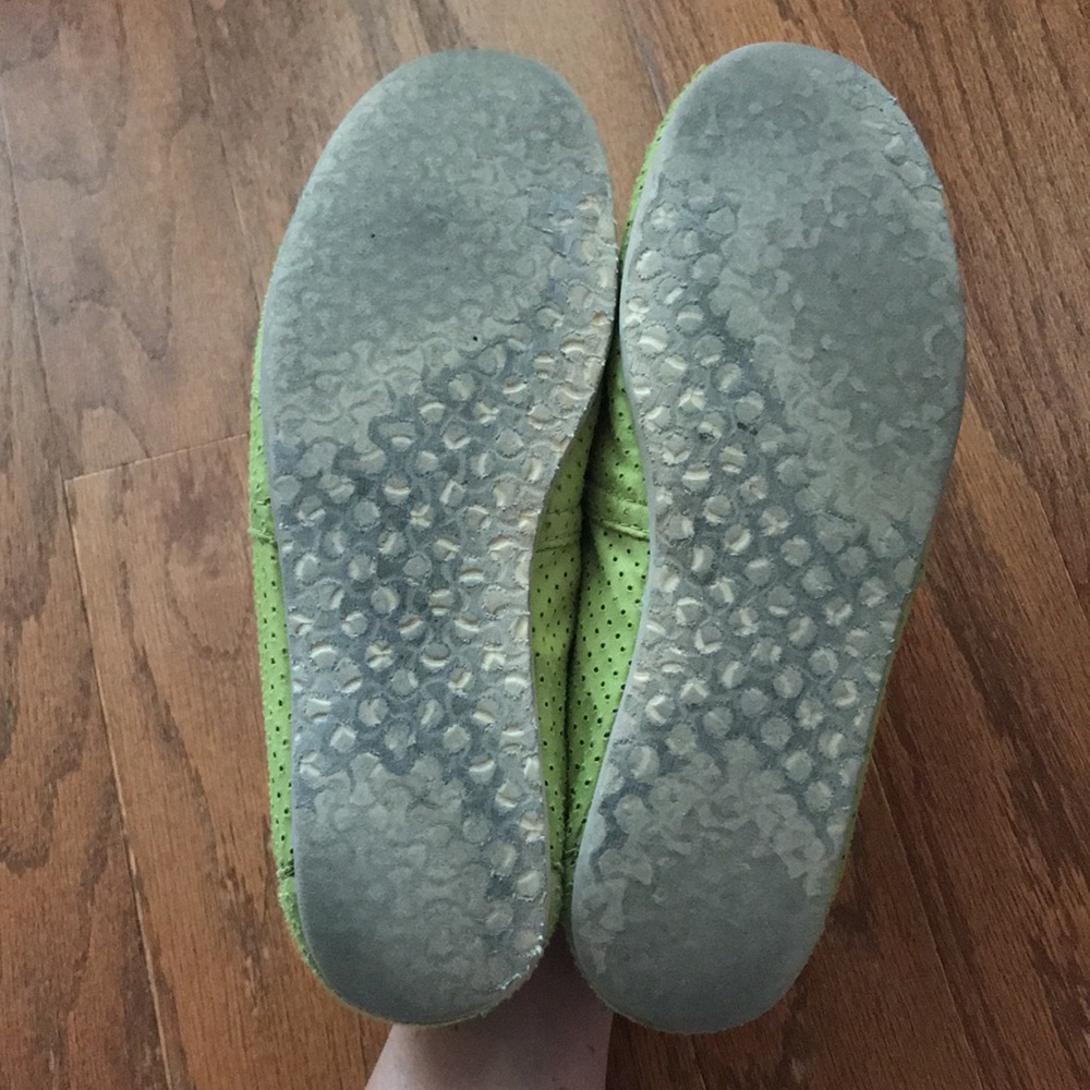 Lime Green Jersey Toms - Picture 6 of 13